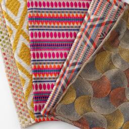 Serenityy Classic Cushion Cover Neon Stripes Cotton 45x45cm - Size: 45 cm x 45 cm - thumbnail 2