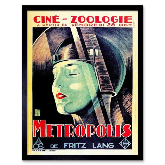 "Artery8 Movie Film Metropolis Fritz Land Dystopian Future Vision Framed Art - Size: W12"" x H16""" - image 1