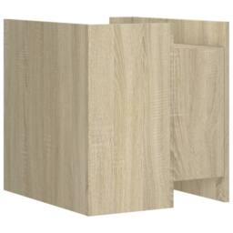 Berkfield Home Bedside Cabinet Sonoma Oak 45x50x50 cm Engineered Wood in Light Brown - Size: 45 x 50 x 50 cm - thumbnail 6