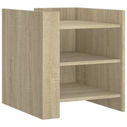 Berkfield Home Bedside Cabinet Sonoma Oak 45x50x50 cm Engineered Wood in Light Brown - Size: 45 x 50 x 50 cm - thumbnail 1