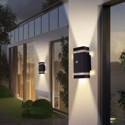 EONLION Warm Garden Light Up Down Light in Black - Size: 100 cm