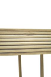Orsina Mirrored Top Side Table With Gold Polished Frame, Modern Accent Table With Mirrored Glass Top, Side Table in Green - thumbnail 3