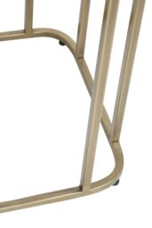 Orsina Mirrored Top Side Table With Gold Polished Frame, Modern Accent Table With Mirrored Glass Top, Side Table in Green - thumbnail 4