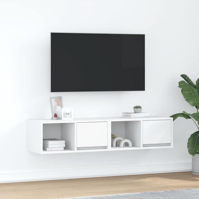 Berkfield Home TV Cabinets 2 pcs White 60x31x25.5 cm Engineered Wood - image 1