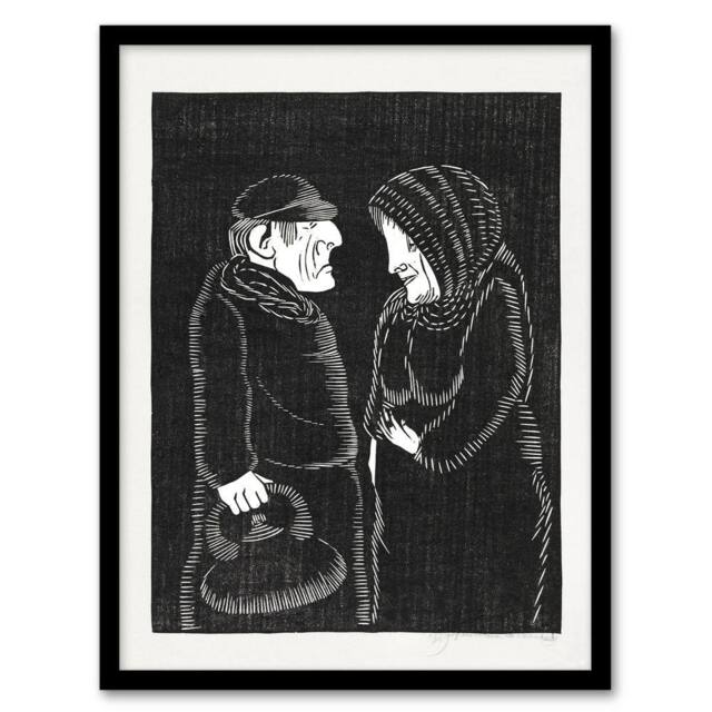 "Artery8 Fantasy Man & woman Samuel J De Mesquita Framed Wall Art Print in Black - Size: W12"" x H16""" - image 1