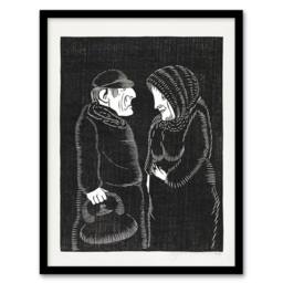 "Artery8 Fantasy Man & woman Samuel J De Mesquita Framed Wall Art Print in Black - Size: W12"" x H16""" - thumbnail 1