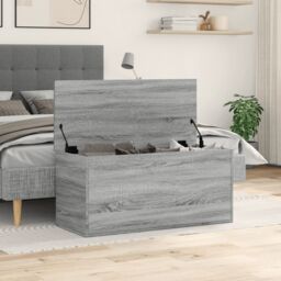 Berkfield Home Storage Box Grey Sonoma 100x42x46 cm Engineered Wood - Size: 100 x 42 x 46 cm - thumbnail 3