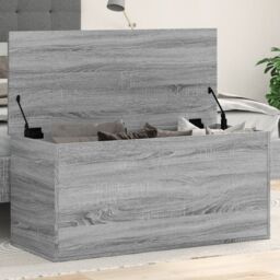 Berkfield Home Storage Box Grey Sonoma 100x42x46 cm Engineered Wood - Size: 100 x 42 x 46 cm - thumbnail 1