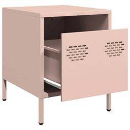 Berkfield Home Bedside Cabinets¬†2 pcs Pink 35x39x43.5 cm Steel - thumbnail 4