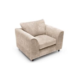 Abakus Direct Harriet Crushed Chenille Armchair Chair in Cream - thumbnail 5