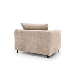 Abakus Direct Harriet Crushed Chenille Armchair Chair in Cream - thumbnail 3