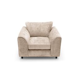 Abakus Direct Harriet Crushed Chenille Armchair Chair in Cream - thumbnail 4