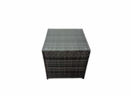 Fimous Patio Furniture Sets with Dining Table Chair Big Stool Side Table in Dark Grey - thumbnail 3