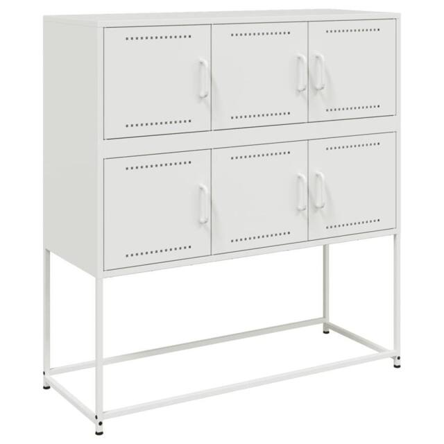 Berkfield Home Sideboard White 100.5x39x107 cm Steel - image 1