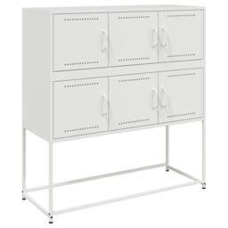 Berkfield Home Sideboard White 100.5x39x107 cm Steel