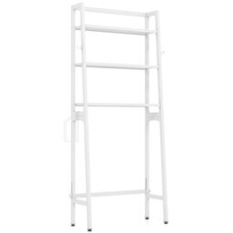 Costway Over The Toilet Storage Shelf 3 Tiers Standing Above Toilet Rack Stand in White - thumbnail 1