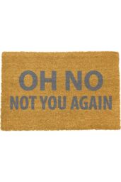 Artsy Mats Oh No Not You Again Grey Doormat - Size: 40 cm x 60 cm - thumbnail 1