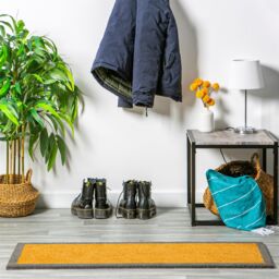 Nicola Spring Coir Door Mats - 120 x 40cm - Grey Border - Set of 2 in Brown - Size: 40 cm x 120 cm - thumbnail 6