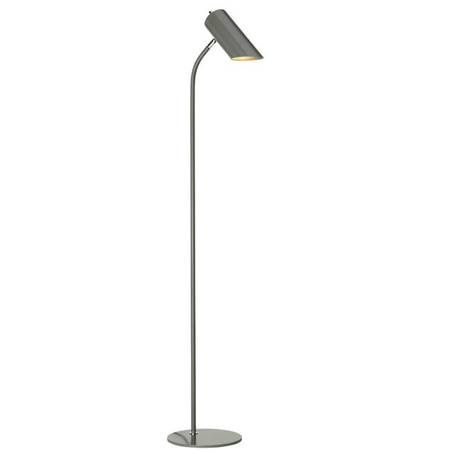 Loops Floor Lamp Dark Grey Highly Polished Nickel Finish LED E27 8W Bulb in Metallics