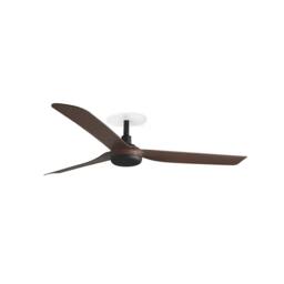 Netlighting Punt Recessed 130cm Ceiling Fan Matt Black Walnut Blades in Brown - thumbnail 1