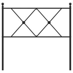 Berkfield Home Metal Headboard Black 90cm - thumbnail 4