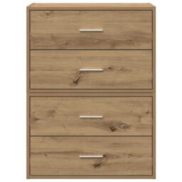Berkfield Home Cabinets with 2 Drawers 2 pcs Artisan Oak 60x31x40 cm Engineered Wood in Brown - Size: 60 x 31 x 40 cm - thumbnail 4
