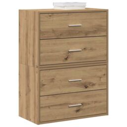 Berkfield Home Cabinets with 2 Drawers 2 pcs Artisan Oak 60x31x40 cm Engineered Wood in Brown - Size: 60 x 31 x 40 cm - thumbnail 1