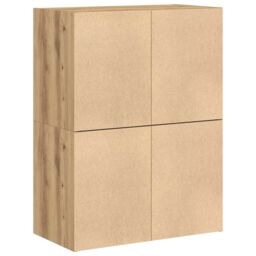Berkfield Home Cabinets with 2 Drawers 2 pcs Artisan Oak 60x31x40 cm Engineered Wood in Brown - Size: 60 x 31 x 40 cm - thumbnail 7