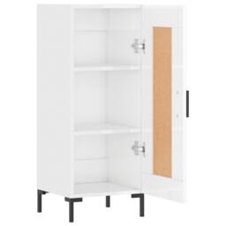 Berkfield Home Sideboard High Gloss White 34.5x34x90 cm Engineered Wood - thumbnail 6