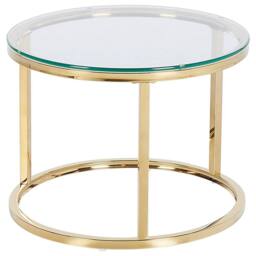 Wyld and Coco 2-Piece Nesting Tables Gold Stainless Steel Frame - thumbnail 5