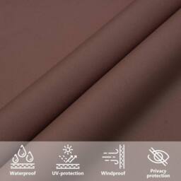 Berkfield Home Sunshade Sail Oxford Fabric Square 2.5x2.5 m Brown - thumbnail 6