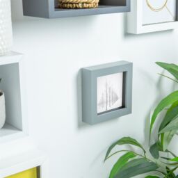 "Nicola Spring 3D Box Photo Frames - 4 x 4"" - Pack of 5 in Grey" - thumbnail 6
