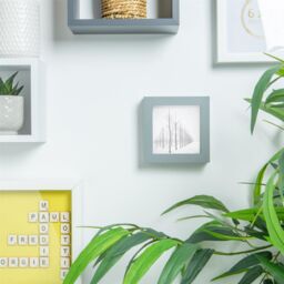 "Nicola Spring 3D Box Photo Frames - 4 x 4"" - Pack of 5 in Grey" - thumbnail 5