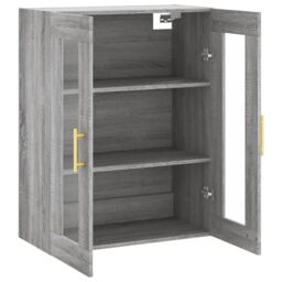 Berkfield Home Wall Mounted Cabinet Grey Sonoma 69.5x34x90 cm - thumbnail 6