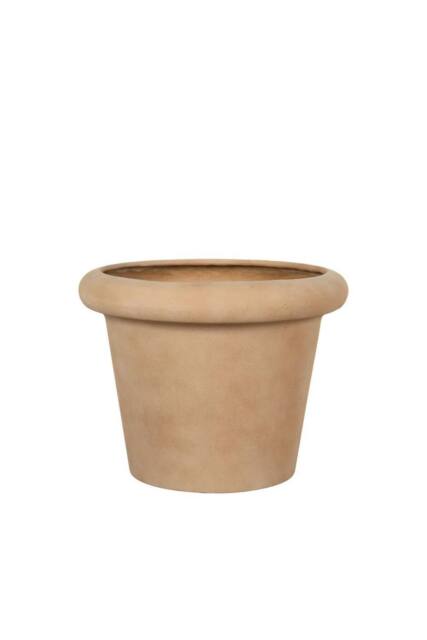 KDMD Hortus Classic Sardinia Rolltop Pot Small - H25 x 32cm in Natural - Size: 25 x 32 cm - image 1