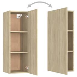 Berkfield Home 4 Piece TV Cabinet Set Sonoma Oak Engineered Wood in Light Oak - thumbnail 7