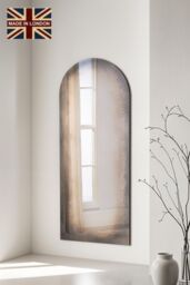 Yearn Mirrors Tribeca Arched Full Length Antiqued Mirror in Black - thumbnail 1