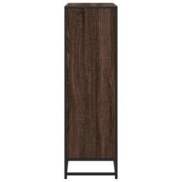 Berkfield Home Modern Bookcase Brown Oak 97.5x33x107.5 cm Engineered Wood & Metal - thumbnail 5
