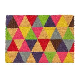 Nicola Spring Coir Door Mat - 90 x 60cm - Triangles - Size: 90 cm x 60 cm - thumbnail 1