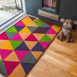 Nicola Spring Coir Door Mat - 90 x 60cm - Triangles - Size: 90 cm x 60 cm - thumbnail 7