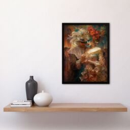 "Artery8 Venetian Masked Ball Romantic Painting Art Print Framed Poster Wall Decor 12x16 inch in Black - Size: W12"" x H16""" - thumbnail 4