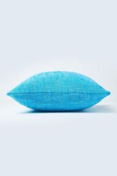Homescapes Nirvana Cotton Cushion Cover in Teal - Size: 60 cm x 60 cm - thumbnail 2