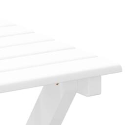 Berkfield Home Side Table Foldable White Solid Wood Poplar - thumbnail 7