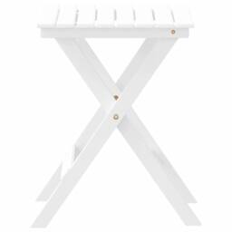 Berkfield Home Side Table Foldable White Solid Wood Poplar - thumbnail 5