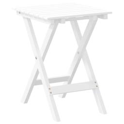 Berkfield Home Side Table Foldable White Solid Wood Poplar - thumbnail 6