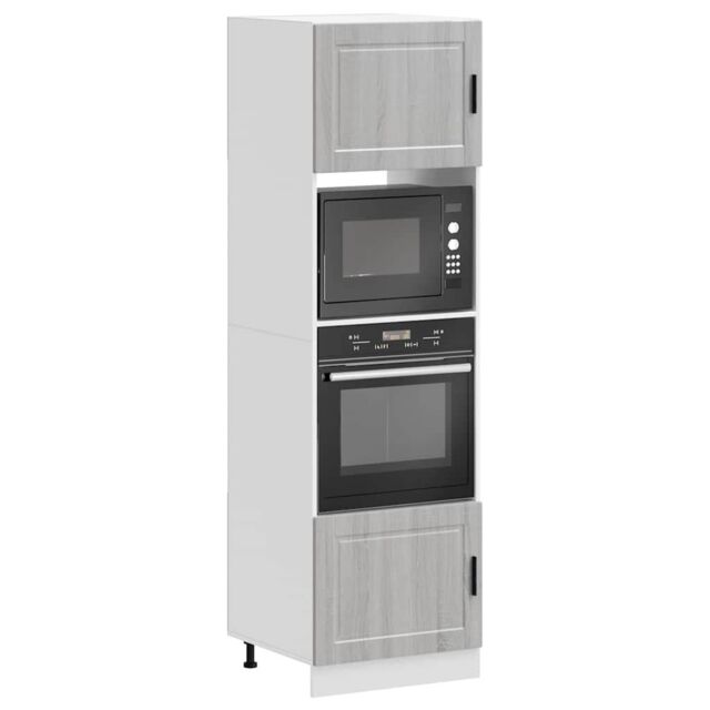 Berkfield Home Oven Cabinets 2 pcs Porto Grey Sonoma Engineered Wood - image 1