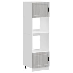 Berkfield Home Oven Cabinets 2 pcs Porto Grey Sonoma Engineered Wood - thumbnail 2
