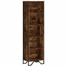 Berkfield Home Bookcase Smoked Oak 50x31x169 cm Engineered Wood in Brown - Size: 50 x 31 x 169 cm - thumbnail 2