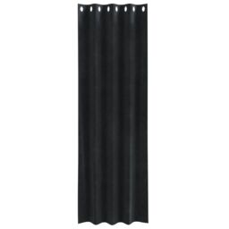 Berkfield Home Blackout Curtains with Eyelets 2 pcs Black Velvet - thumbnail 3