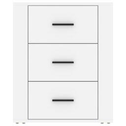 Berkfield Home Bedside Cabinet White 50x36x60 cm Engineered Wood - Size: 50 x 36 x 60 cm - thumbnail 6